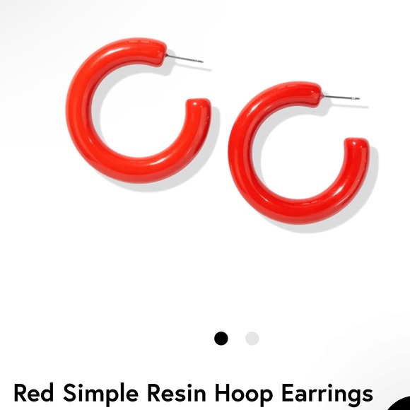 INK+ALLOY Red Resin Earring and Bracelet Set. NWT. - Picture 6 of 6